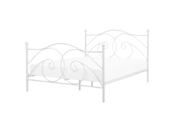 Cama con somier BELIANI Dinard de Acero Blanco 167x208x118