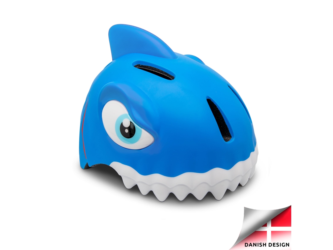 Casco de bici para niños Tiburón azul CRAZY SAFETY Certificado EN1078