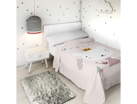 Sábana Encimera Con Funda De Almohada Cama 105 Algodón Extra Suave Fabricado En España Lady Cat HACIENDO EL INDIO