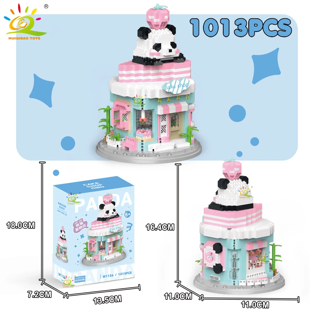 Moc Panda City Street Scene Minibloque De Construcción Juguete Diy
