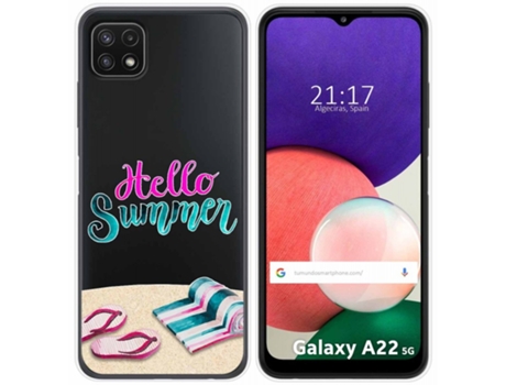 Carcasa Samsung Galaxy A22 5G TUMUNDOSMARTPHONE Dibujos Transparente Multicolor