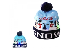 2026-gorro Navideño Led Tejido Con Luces Para Adultos Y Niños Decoración De Navidad Y Año Nuevo Talla 20x20cm Material Algodón 20x20cm D