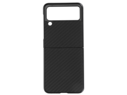 Cubierta Protectora De Fibra De Carbono Con Patrón Para Samsung Galaxy Z Flip 3, Funda Plegable Negra