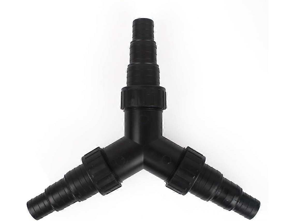 Divisor De Agua Y Splitter Cst-02 Para Bomba De Estanque 25/32/38mm (1"/1 1/4"/1 1/2") De Polipropileno Negro