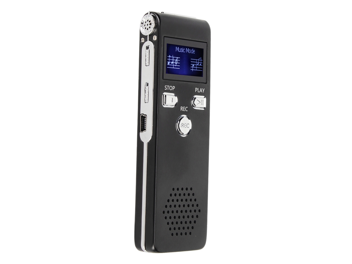 Gravadora De Voz Digital Hd Com Redução De Ruído Microfones Duais Gravador Portátil Mp3 Player 8g