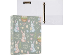 Besportble Carpeta De Conejito Pascua Redondo Y Portapapeles Oficina Pvc. 27,9 X 21,6 Cm 31,5 27 6