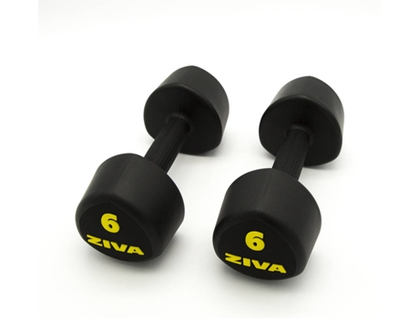 Mancuernas ZIVA Classic Negro (6 kg - 2 unidades)