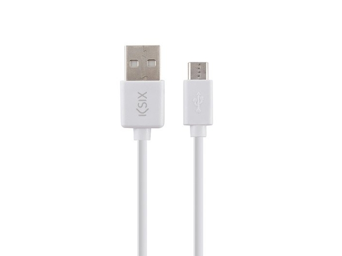 Cable de Datos Ksix (USB - USB - Blanco)