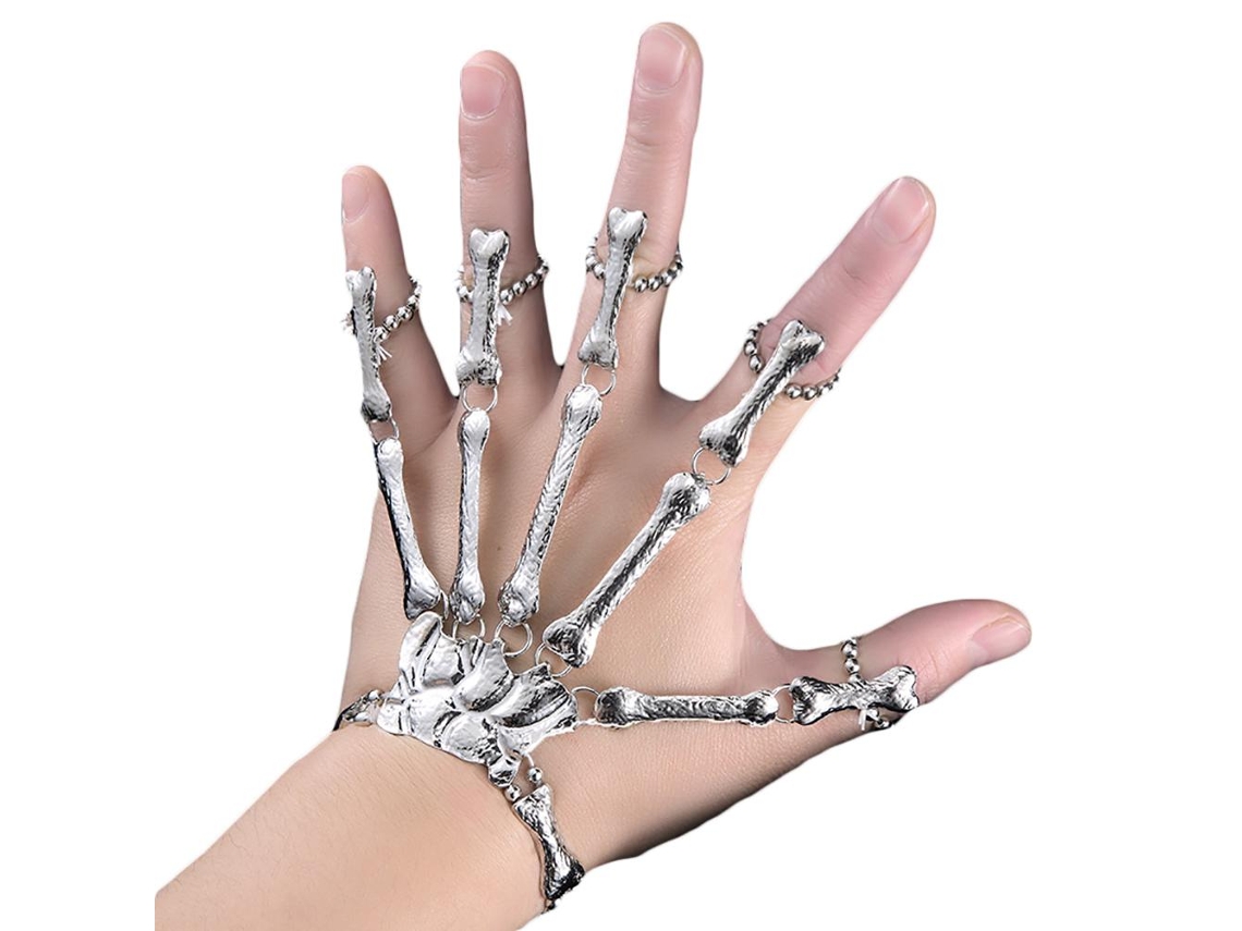 2026altiro-pulseras De Hueso De Esqueleto Gótico Punk Unisex Para Dedo Y Muñeca Regalo De Halloween Y Cosplay