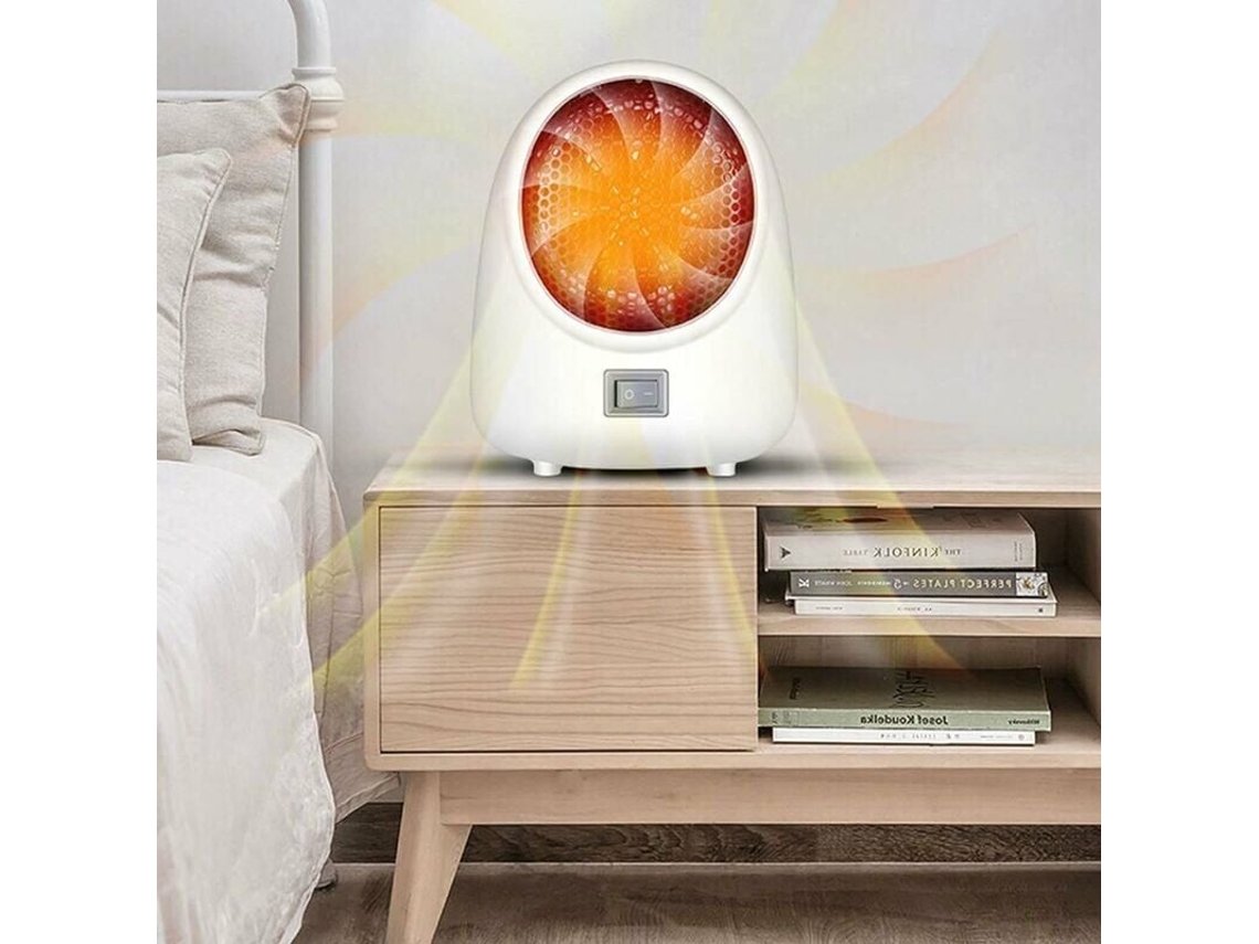 Mini calefactor portátil para interiores, diseño silencioso, calefactor de 400 W, protección contra sobrecalentamiento.