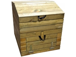 Compostador de madera Douglas de 500 l (80 x 80 x 85 cm) Hábitat y Jardín