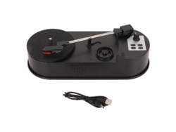 Tocadiscos portátil (convertidor USB a MP3, compatible con 33/45 RPM)