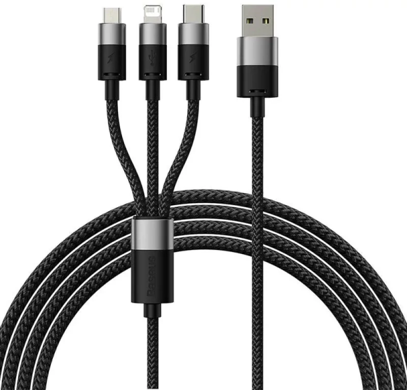 Cable de Datos de Carga Rápida Starspeed 3 en 1 1.2m Negro N/A