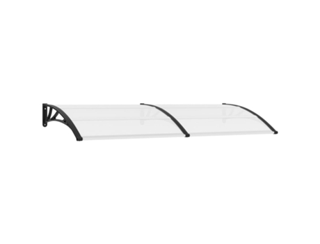 MAISON EXCLUSIVE Marquesina para puerta PC negro y transparente 240x80 cm