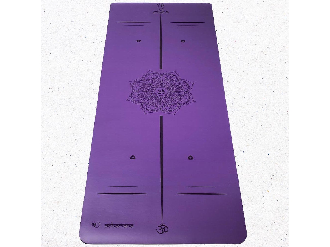 Tapete yoga de caucho e imitación de cuero 5mm mandala, manos secas o húmedas