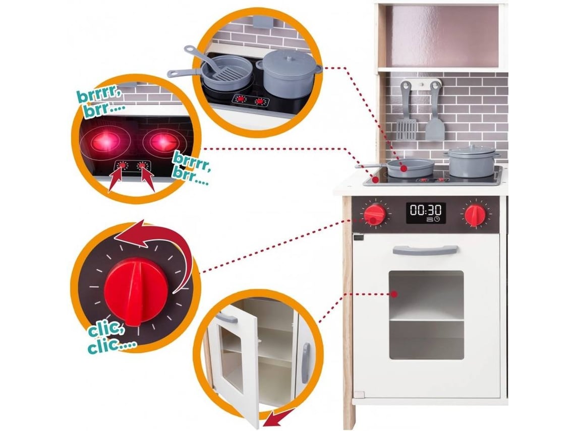 Cocina de Juguete WOOMAX Gris Edad M nima 3 A os 65 x 30 x 90