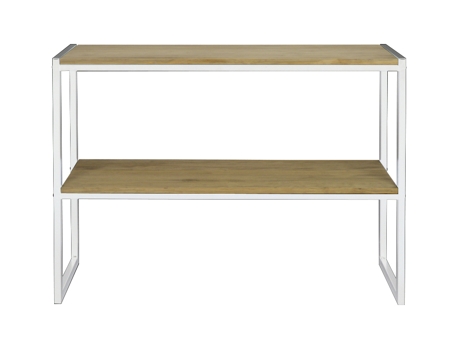 Consola BOX FURNITURE iCub (Blanca - Madera y Acero - 140 x 32 x 75 cm)