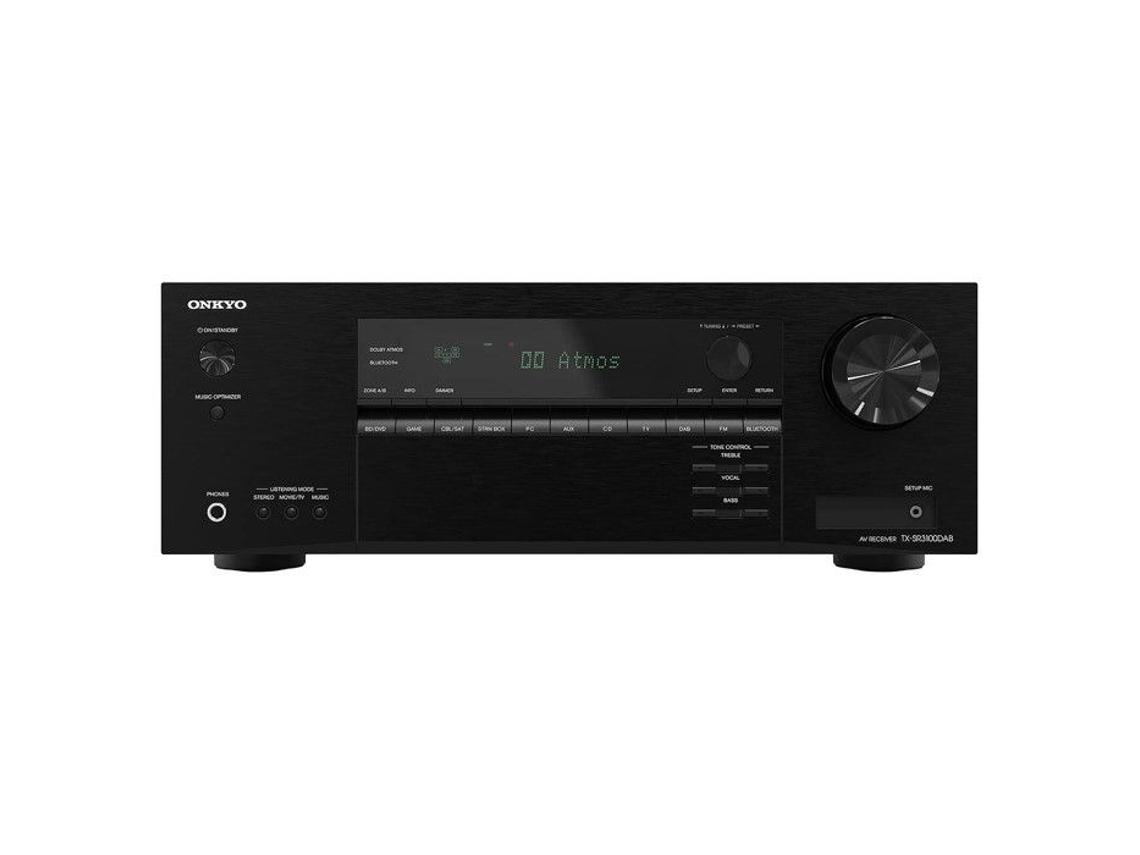Onkyo TX-SR3100DAB Negro - Receptor Home Cinema 5.2 - 155 Watts - Dolby Atmos/DTSX - HDMI 8K - HDR - Bluetooth - Sintonizador DAB/FM
