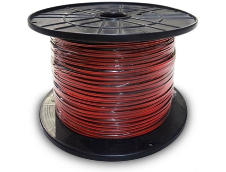 Bobina EDM Cable Audio Paralelo 2x0.75mm Negro / Rojo 1000m