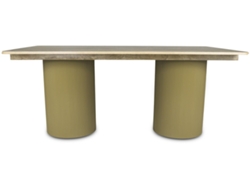 Mesa De Comedor Ovalada De Madera ''zénith'' - 180 Cm - 8 Plazas - Beige