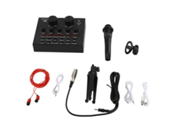 Tarjeta de sonido karaoke V82 (audio en tiempo real, compatible con dispositivos móviles y ordenadores)