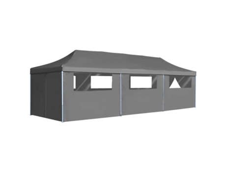 MAISON EXCLUSIVE Carpa plegable Pop-up con 8 paredes laterales 3x9 m gris