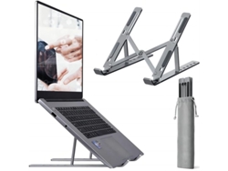 Soporte Gris Para Portátil, Ajustable En 7 Niveles, Elevador Con Ventilación, Compatible Con Portátiles De 10 A 15,6 Pulgadas.