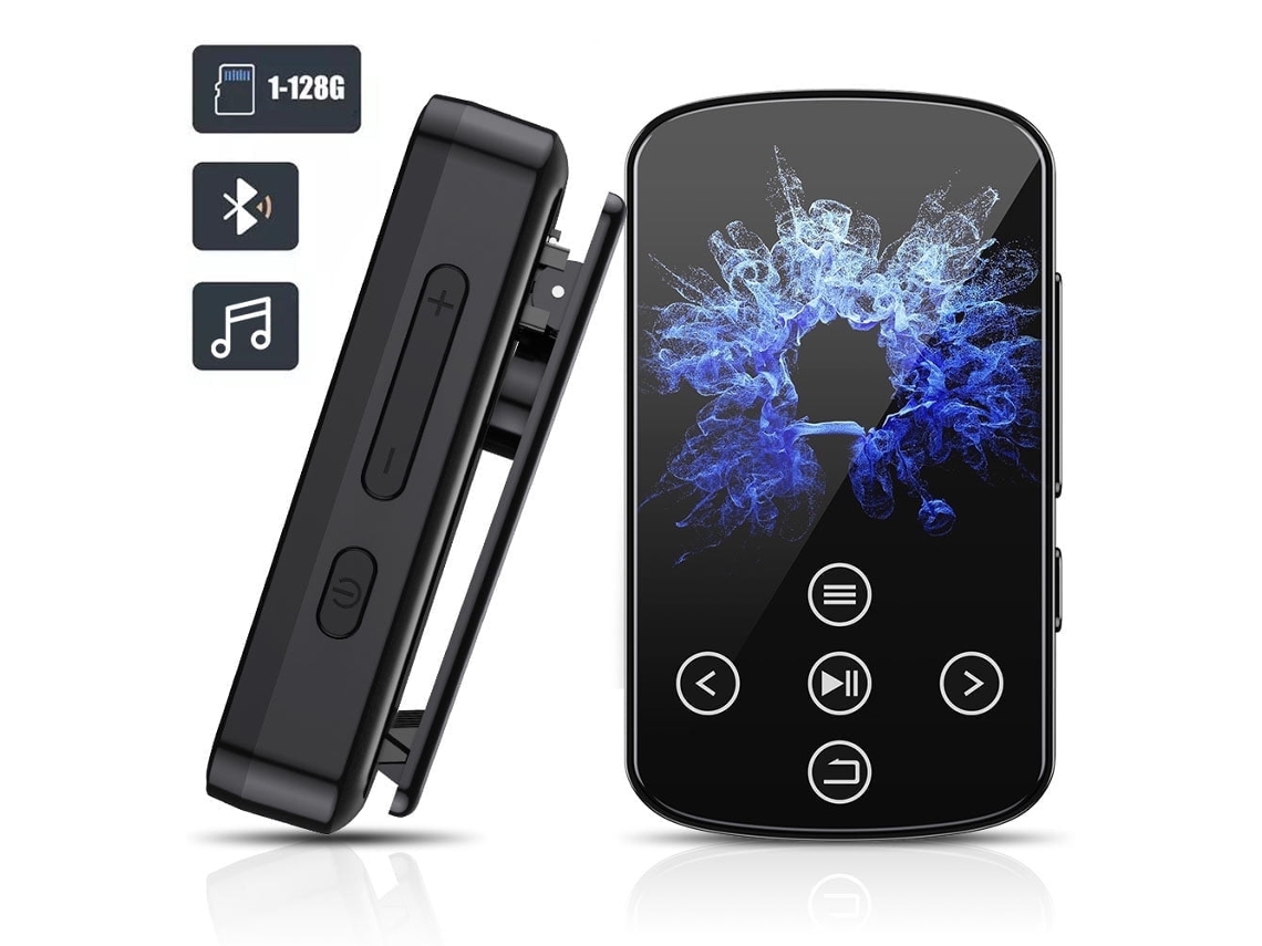 Reproductor Mp3, Reproductor De Música Mp4 Bluetooth 5.4 Con Tarjeta Sd De 64 Gb, Adecuado Para Correr, Caminar