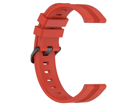 Correa De Reloj Inteligente Para Garmin Venu Sq, Banda De Reloj De Rayas Cóncavas De Silicona Roja De 20Mm VENISYMLIS