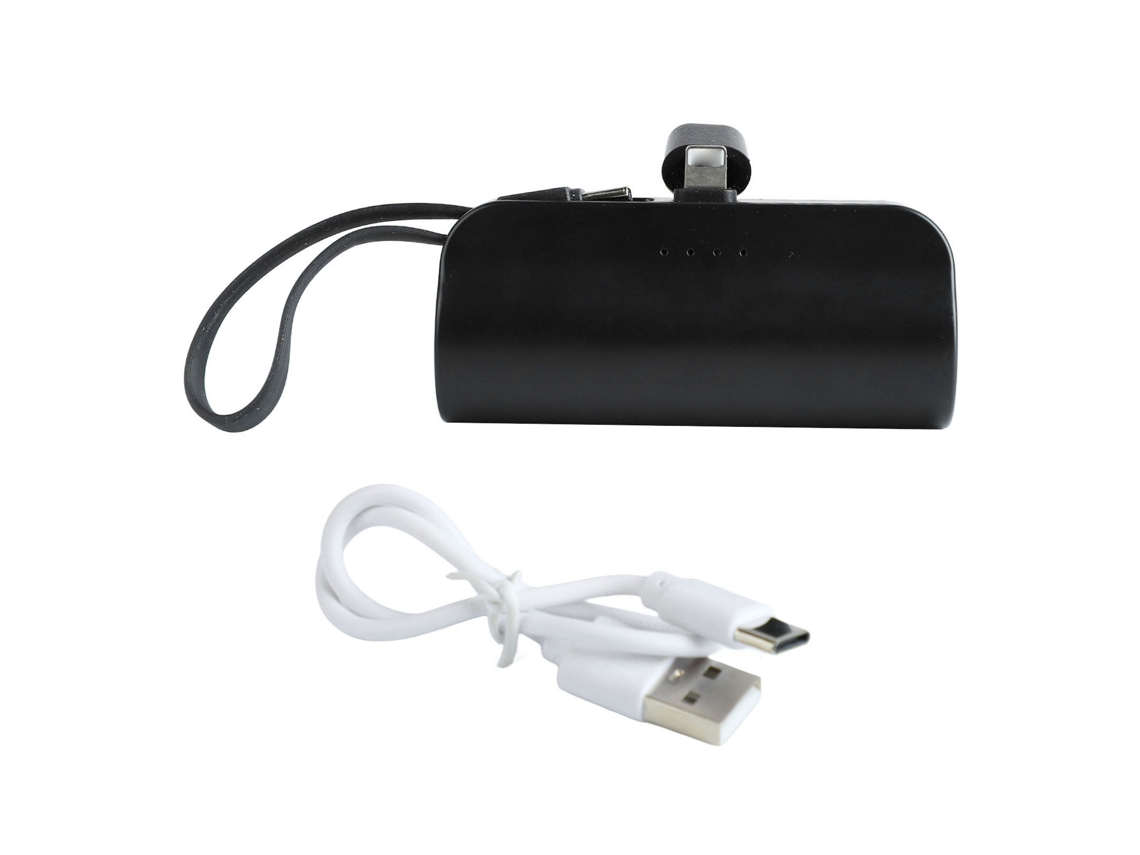 Cargador Portátil Ultracompacto De 5000 Mah, Mini Batería Externa De Bolsillo Negra