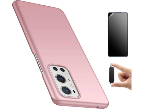 Kit Carcasa, Protector Y Soporte Oneplus 9 Pro Ultimatte Turtleshell Rosa