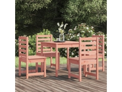 Juego de comedor de jardín de 5 piezas en madera maciza Douglas de DKD Home Decor