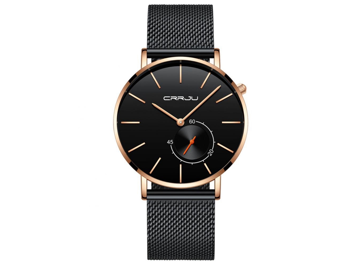 Reloj De Pulsera Crrju Diseño Cute Con Calendario Correa De Cuero Para Hombre 03