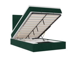 Maison Exclusive - Estructura Cama Otomana Colchones Terciopelo Verde Oscuro