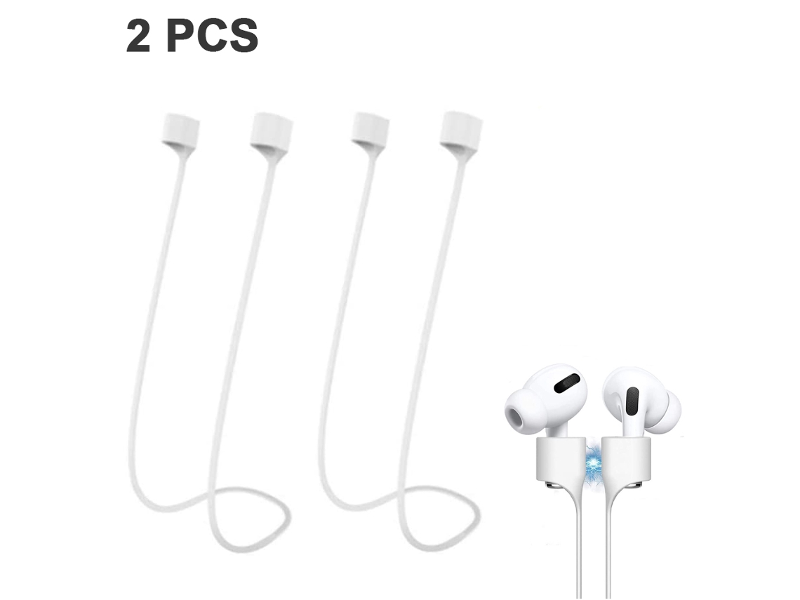 Correas Magnéticas Antipérdida para AirPods, Silicona Deportiva, 2 Pares JEIIBRZUI