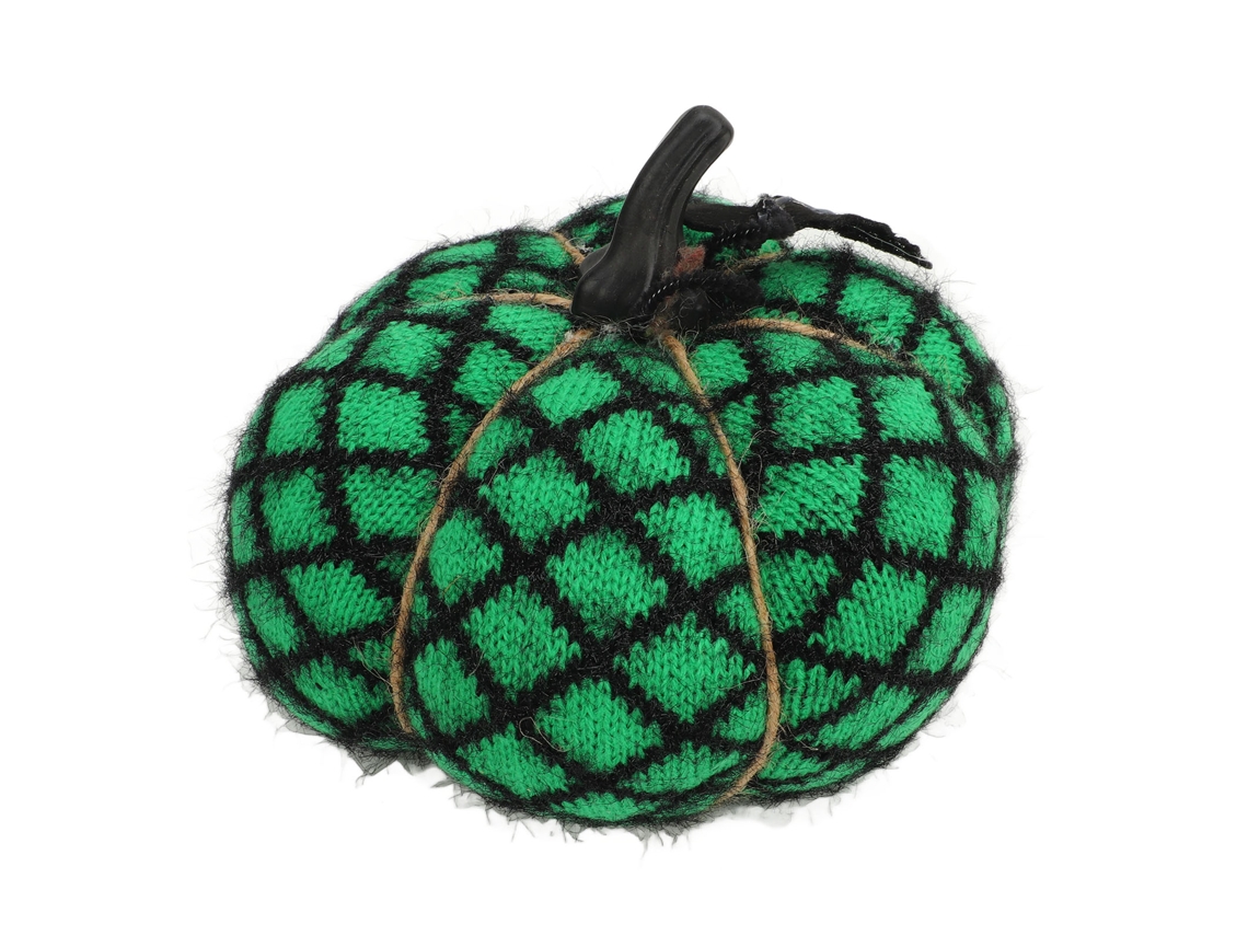 Calabaza Decorativa De Tela De Poliéster Suave Para Halloween Y Acción De Gracias - Verde