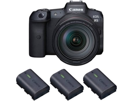 Kit Cámara Mirrorless, Objectivo y Baterías CANON EOS R5 (45 MP - Sensor: Full Frame - ISO: 100 a 51200)