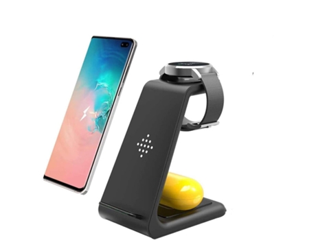 Estación de Carga Rápido Certificado Qi para Samsung BISBISOUS Negro