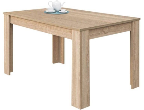 Mesa de Comedor HABITDESIGN Kendra (Roble Canadian - Melamina - 140–190 x 78 x 90 cm)
