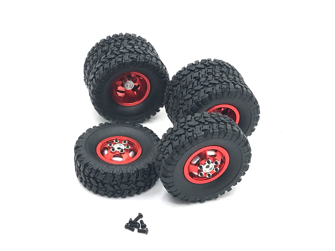 Neumático Delantero Rojo N.° 2, Llantas Metálicas Mejoradas Neumáticos Ruedas Dobles/simples Wpl 1/16 C14 C24 C34 B14 C24 B16 B36 Piezas Rc