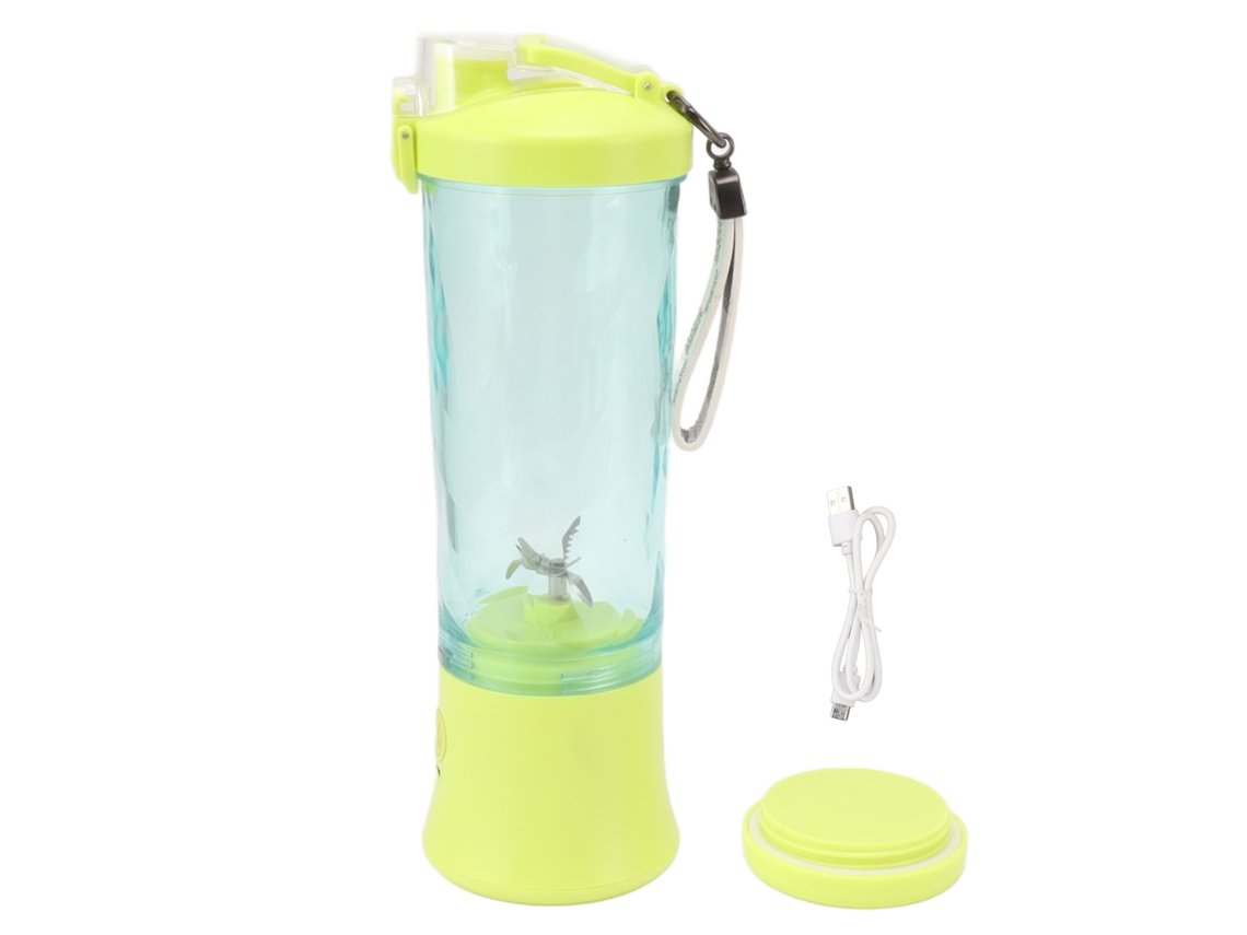 Licuadora portátil recargable por USB, 600 ml, mini licuadora de 6 cuchillas, ideal para cocina, hogar, viajes, económica.