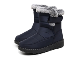 Botas De Nieve Impermeables De Plataforma Para Mujer Con Forro De Piel, Pierna Ancha, Invierno