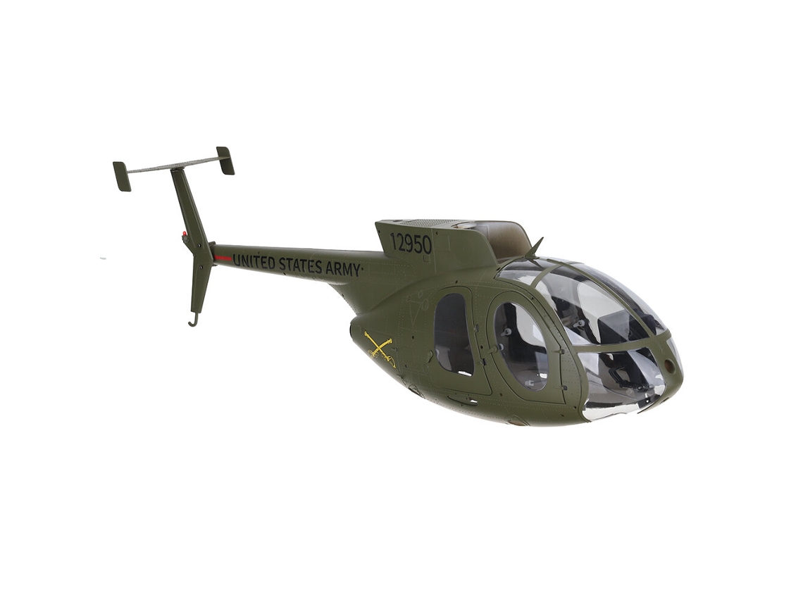 Tail Wingeachine E220s Md500 Rc Helicopter Spare Parts Green Nose Cover Set / Tail Wing / Canopy