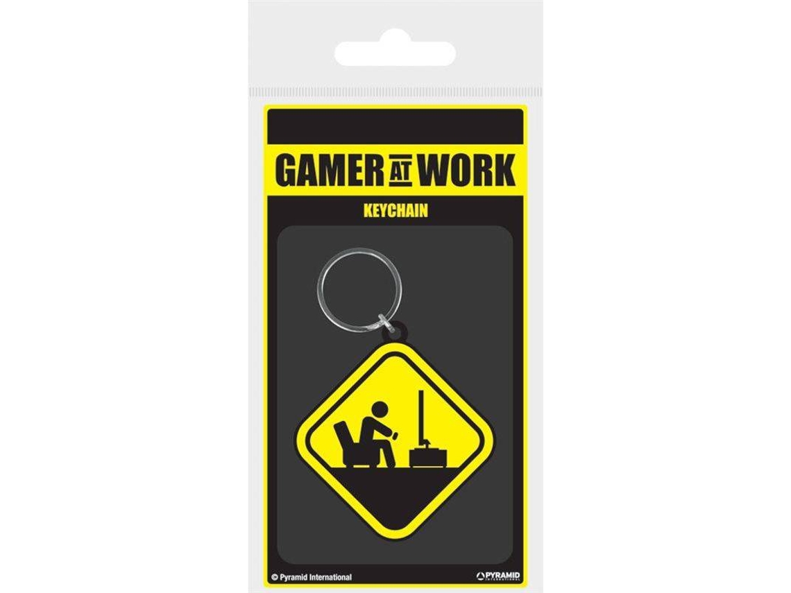Llavero PYRAMID rubber Peligro Gamer at Work Gaming