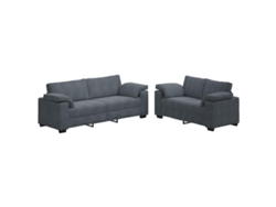 Maison Exclusive - Conjunto De Sofá De 2 Piezas Con Cojines, Terciopelo Gris Oscuro