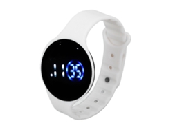 Reloj Digital Led Impermeable Para Niños Y Estudiantes, Color Blanco