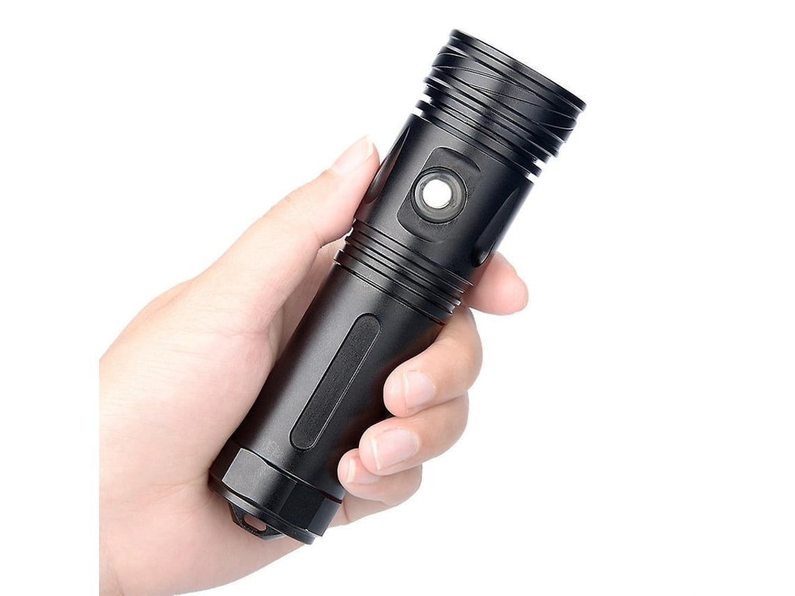 Linterna de buceo Ipx8 linterna Led de buceo impermeable con batería recargable lámpara de iluminación profesional YEMAESRE