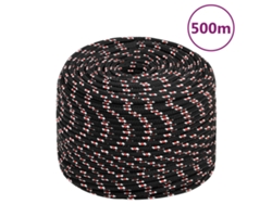 Cuerda De Barco Polipropileno Negra 10 Mm 500 M