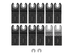 Kit De Herramientas Multifuncional De 34 Mm Con 14 Hojas De Sierra Oscilante De Acero De Alto Carbono Para Madera Y Plástico.