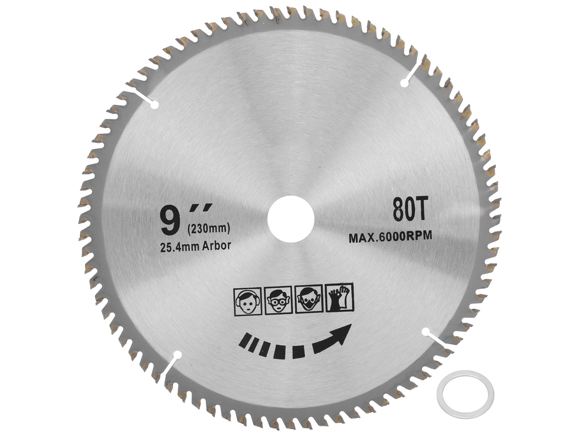 Hoja De Sierra Circular Con Carburo 9x80t 230 Mm Para Cortar Madera